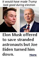 Elon Musk, who donated $288 million to Donald Trump's presidential campaign, told Fox News' Sean Hannity that working with him to bring the astronauts back would have made Trump ''look good'' and that Biden didn't want that publicity in September, so close to the presidential election. So, compassionate Joe left those astronauts stranded in space for months for his own benefit. 